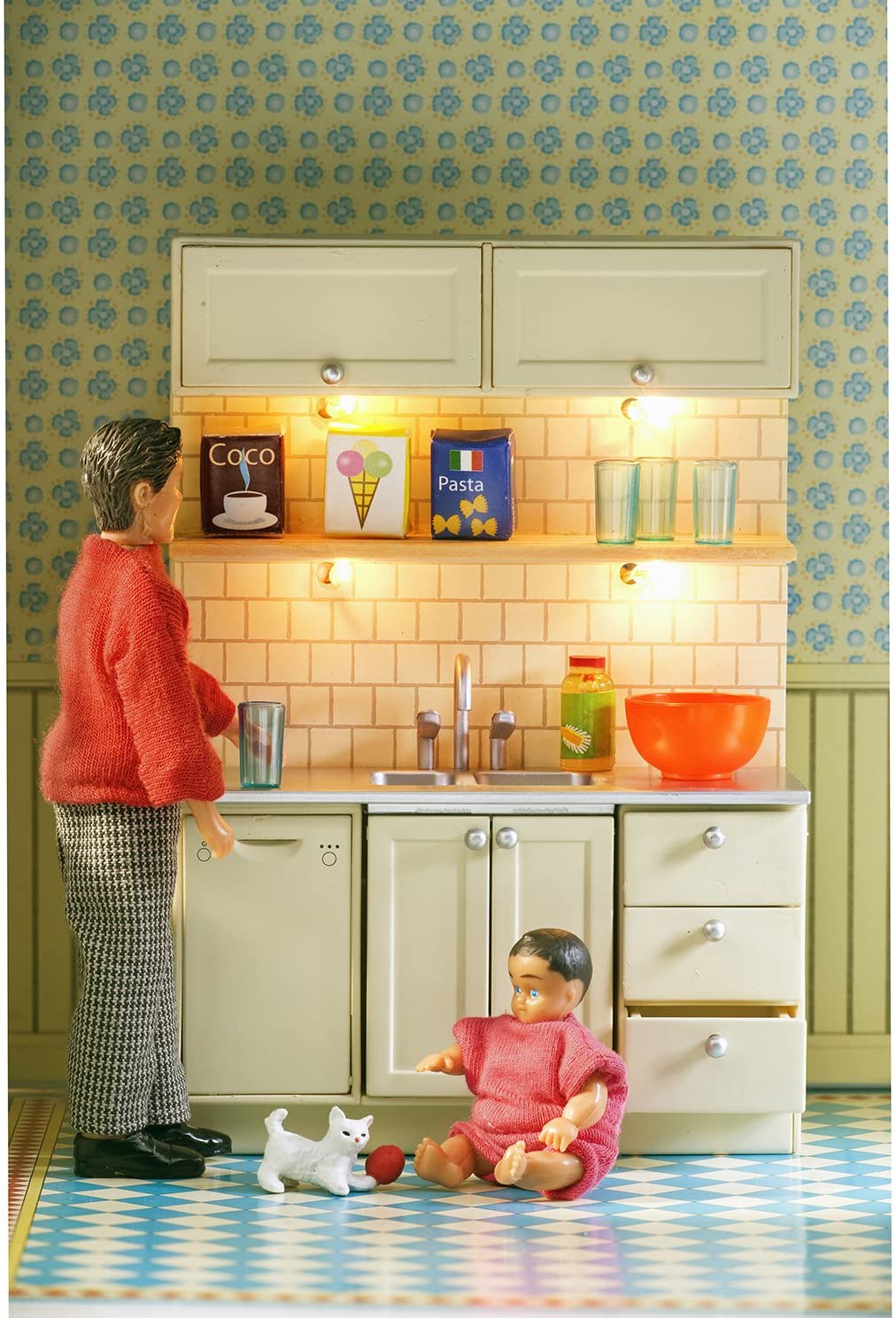 Lundby Smaland Küchen-Set mit Beleuchtung (funkt. nicht im aktuellen Puppenhaus Life)