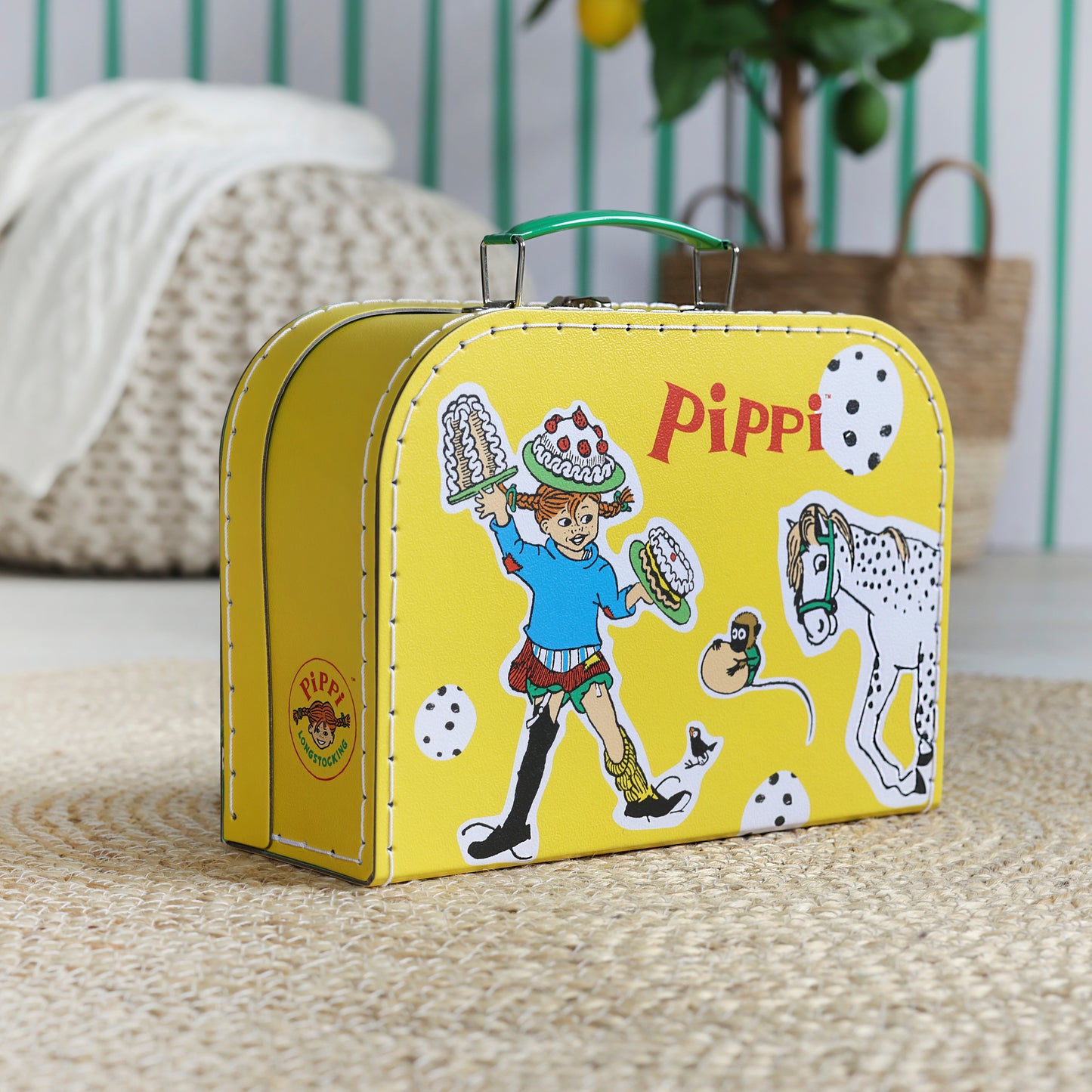 Pippi - Kindertasche Pappkoffer in gelb - 25 cm
