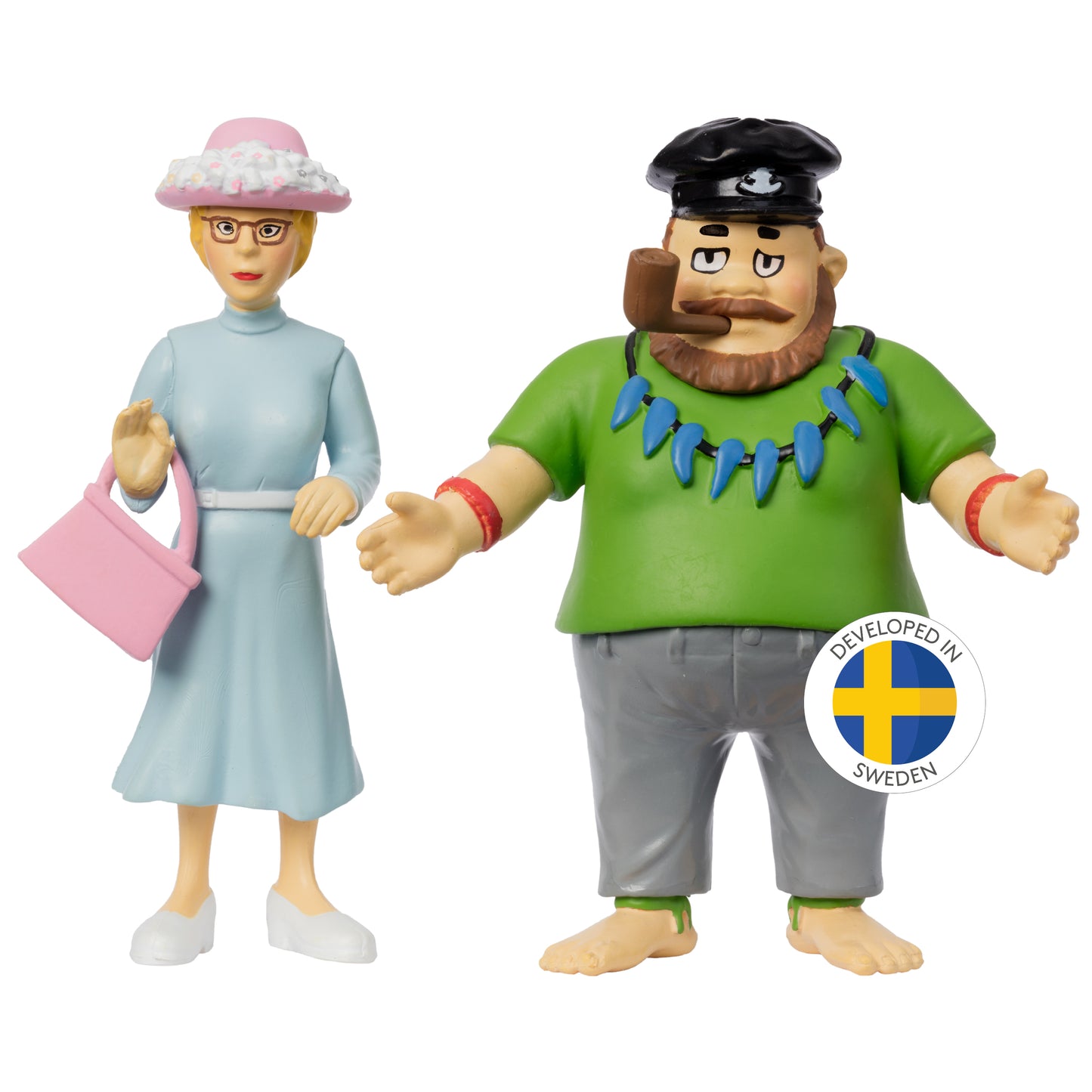 Pippi - Kapitän Efraim & Fräulein Prysselius Figurenset