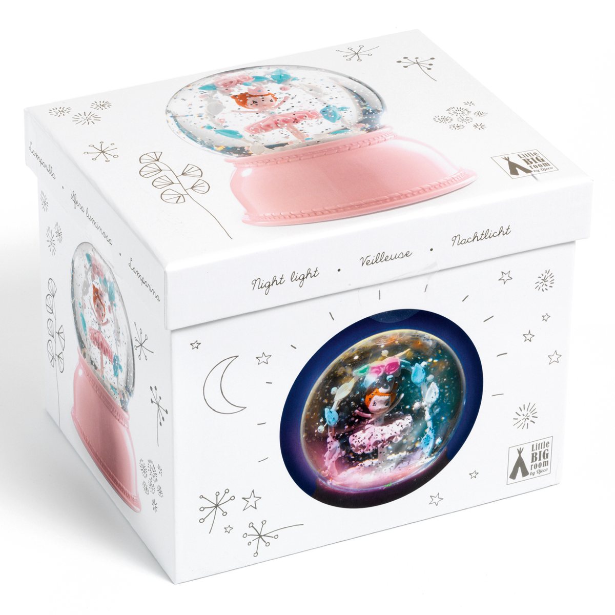 DJECO Nachtlicht Schneekugel Ballerina