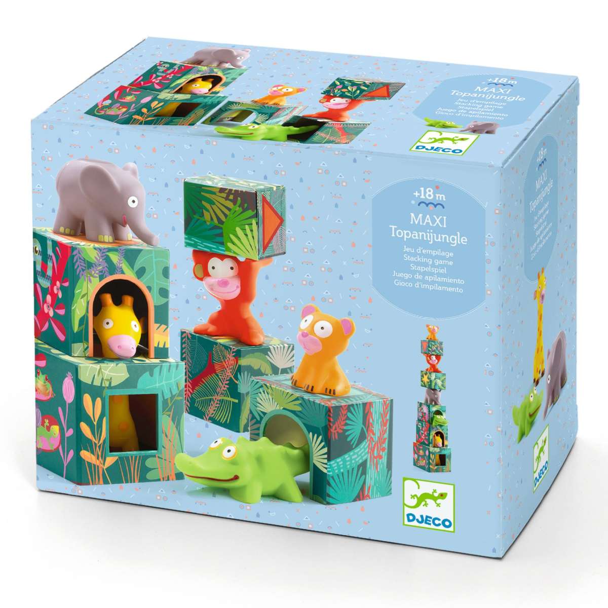 DJECO Stapel Spielzeug Maxi Topanijungle
