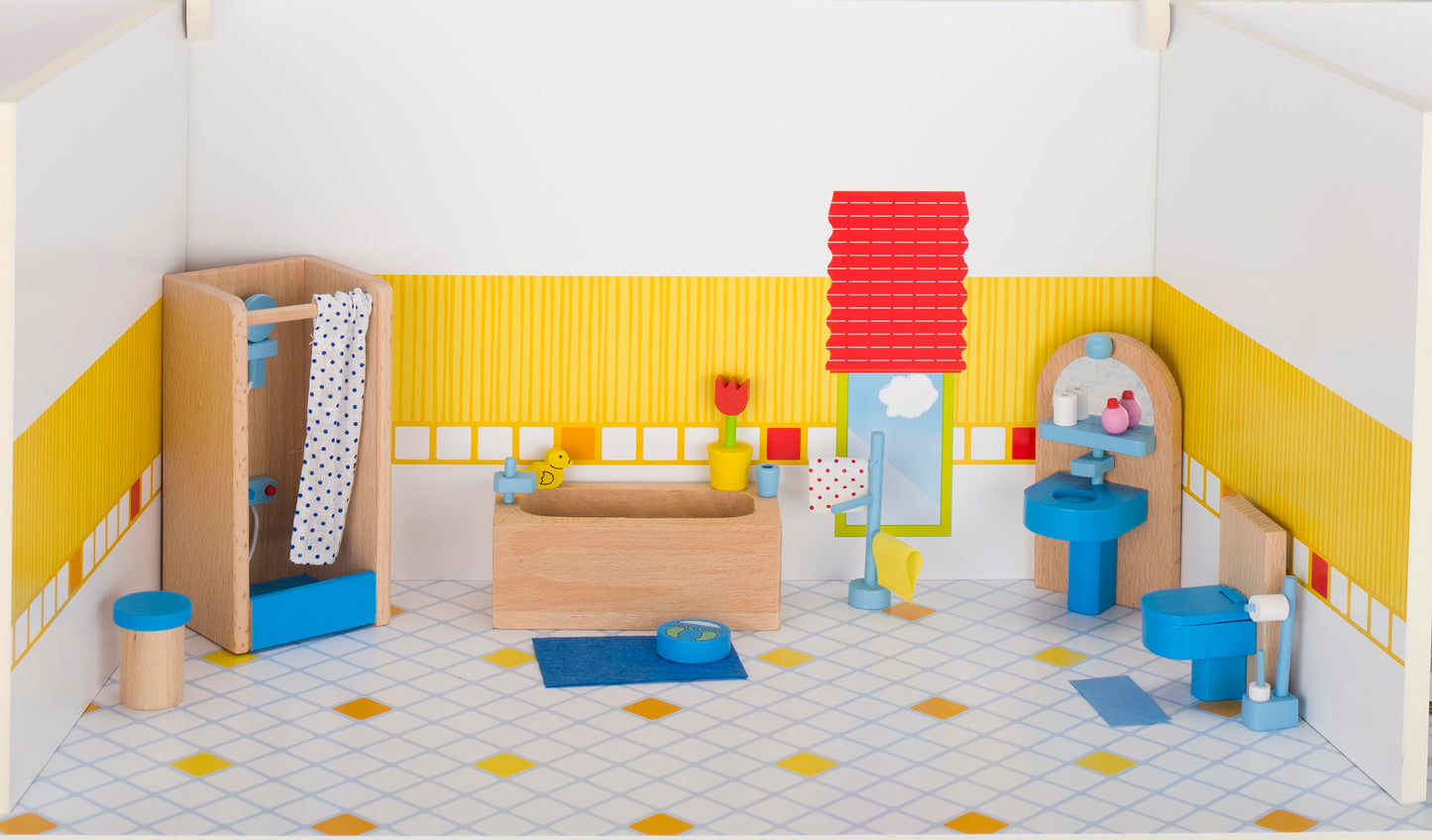 goki Puppenhausmöbel - modernes Badezimmer