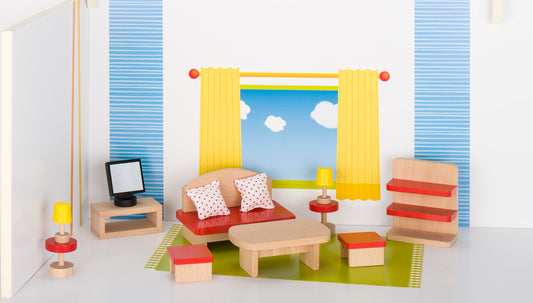goki Puppenhausmöbel Wohnzimmer basic