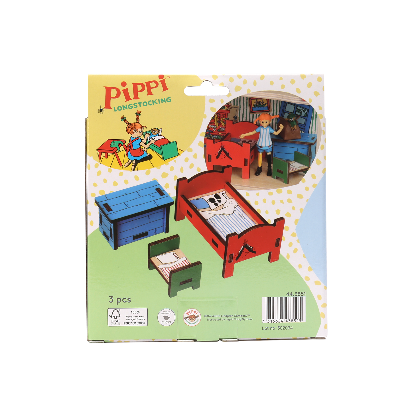 Pippi - Puppenhausmöbel Schlafzimmer