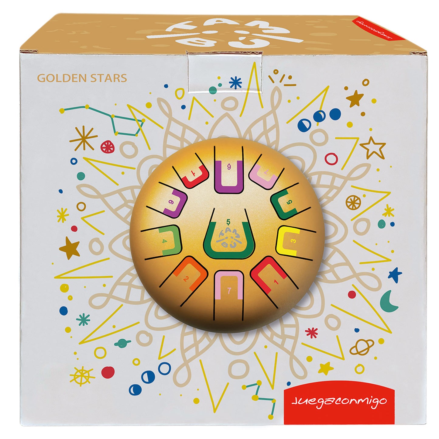 Tambu Zungentrommel Golden Stars (matt gold)