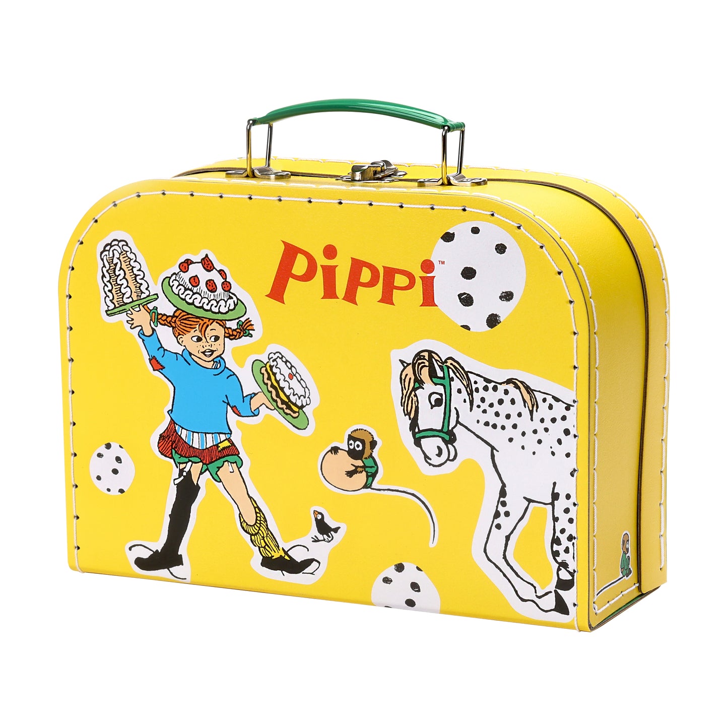 Pippi - Kindertasche Pappkoffer in gelb - 25 cm