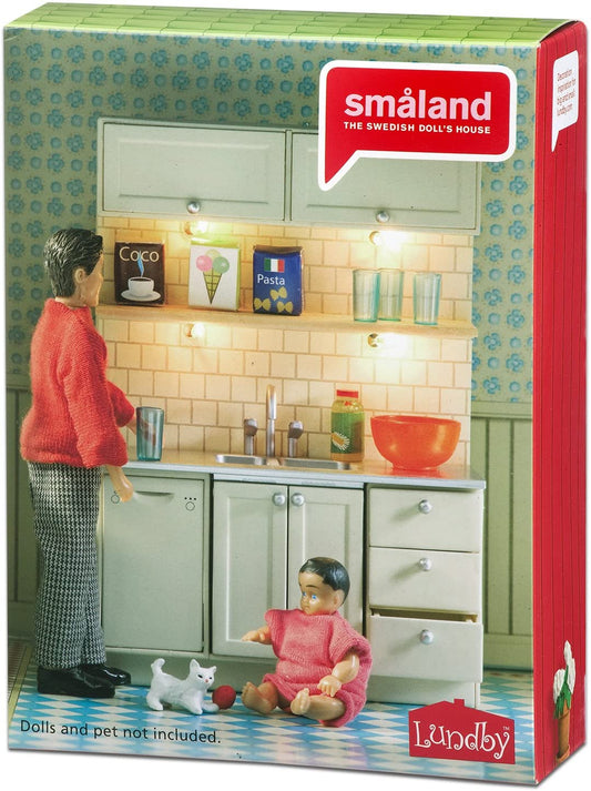 Lundby Smaland Küchen-Set mit Beleuchtung (funkt. nicht im aktuellen Puppenhaus Life)