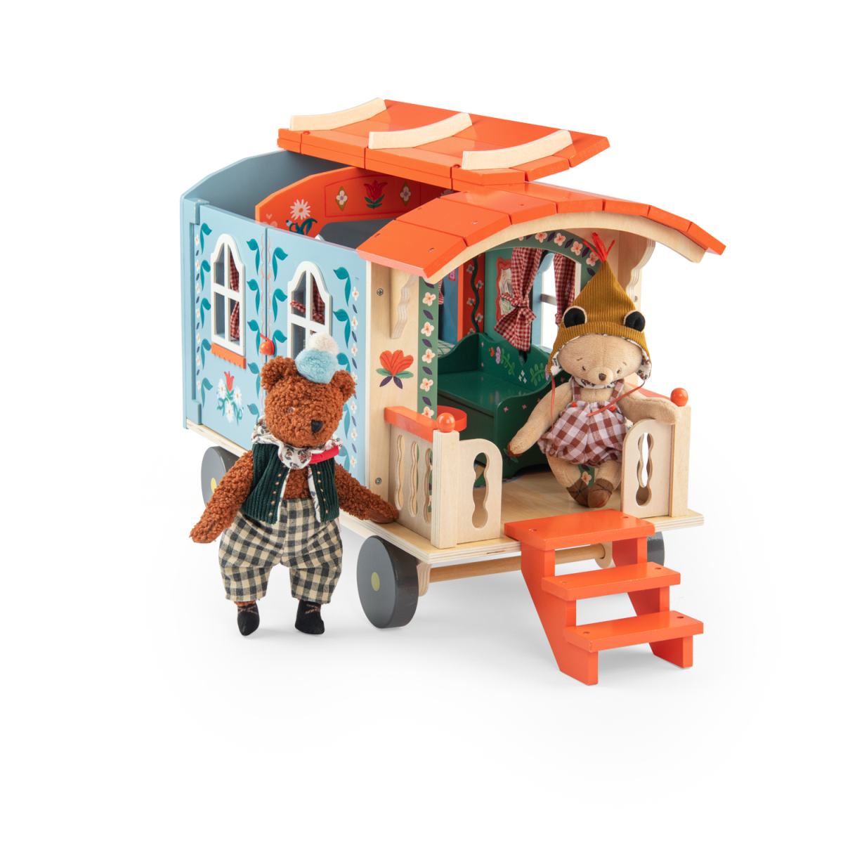 Moulin Roty Minouchkas Wohnwagen aus Holz