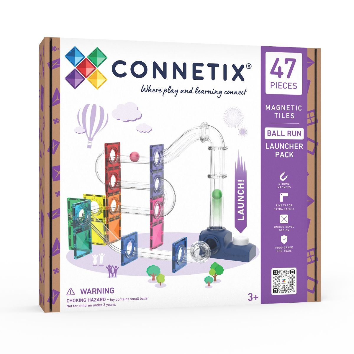 CONNETIX® Magnetbausteine Ball Run Launcher Pack 47 Teile