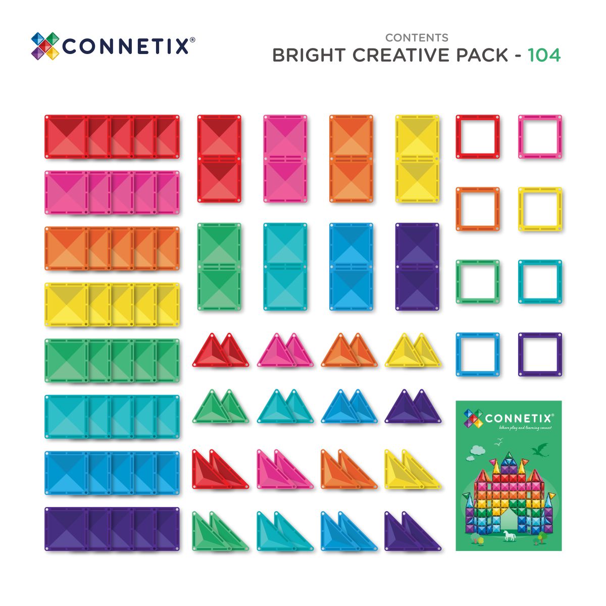 CONNETIX® Magnetbausteine Bright Creative Pack 104 Teile
