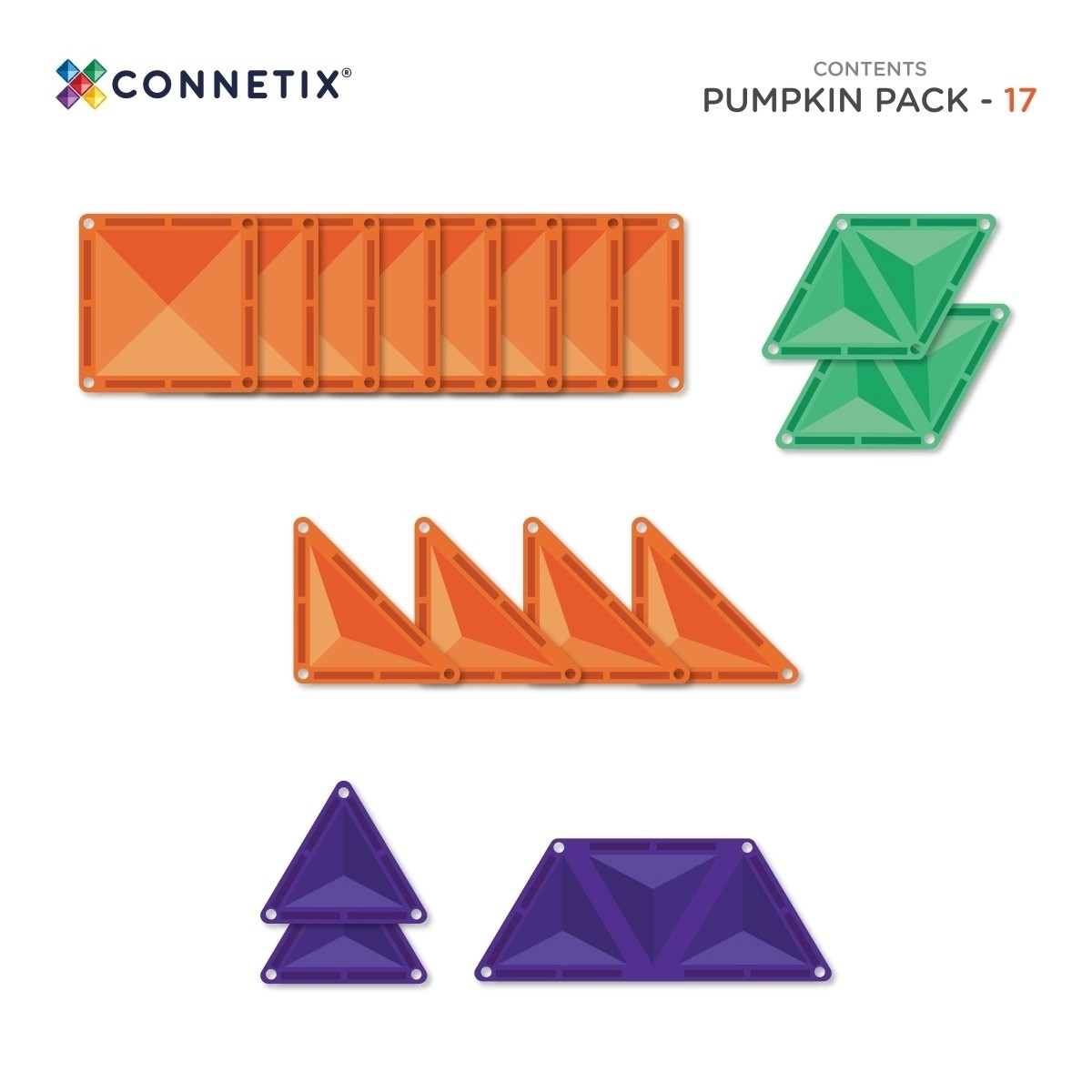 CONNETIX® Magnetbausteine Halloween Pumpkin Pack 17 Teile