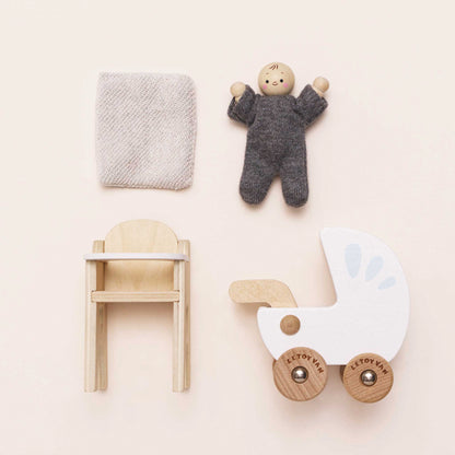 Le Toy Van Kleinkind mit Ausstattung für das Puppenhaus