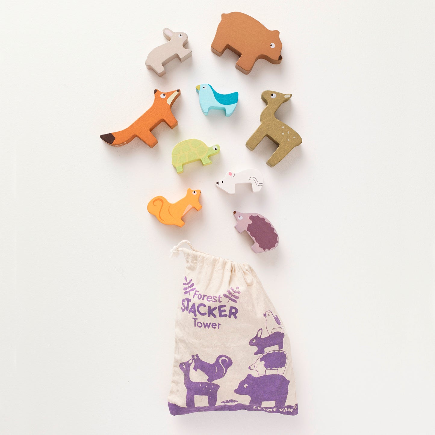 Le Toy Van Stapelspiel Waldtiere /Woodland Stacking Forest Animals