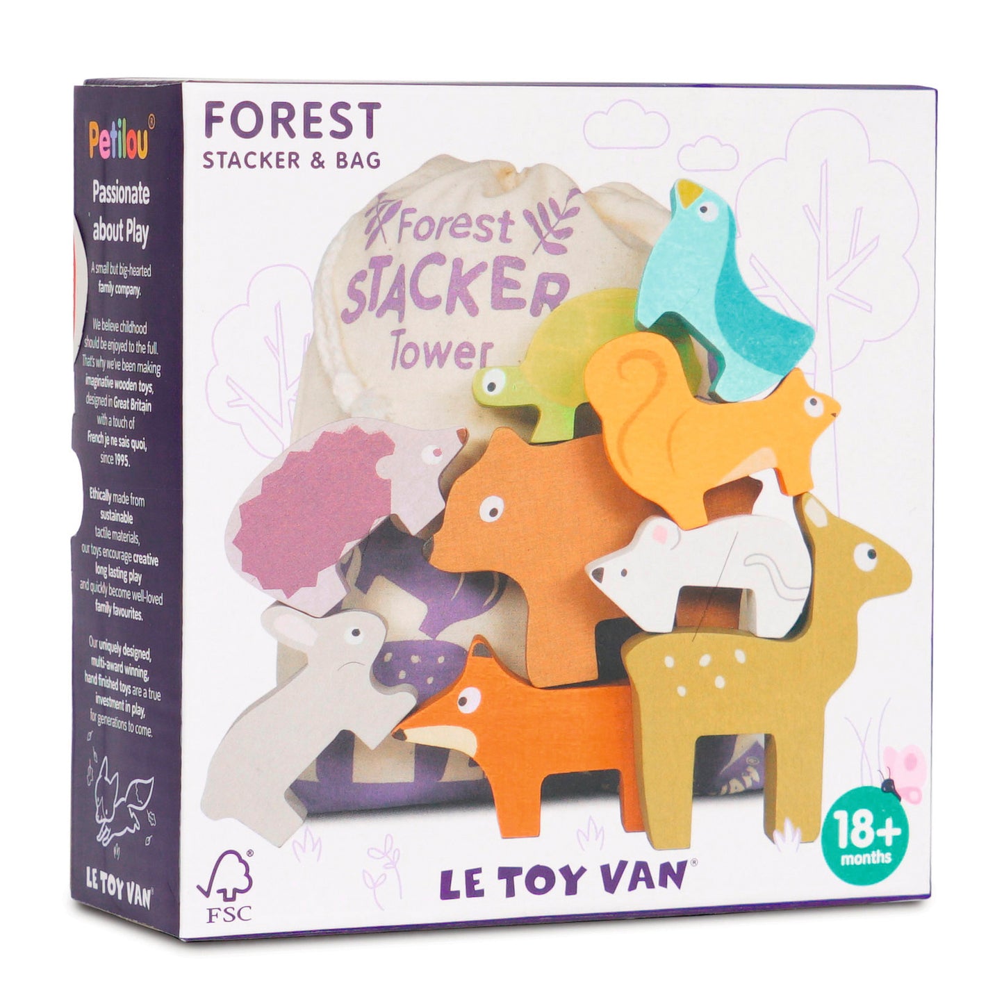 Le Toy Van Stapelspiel Waldtiere /Woodland Stacking Forest Animals