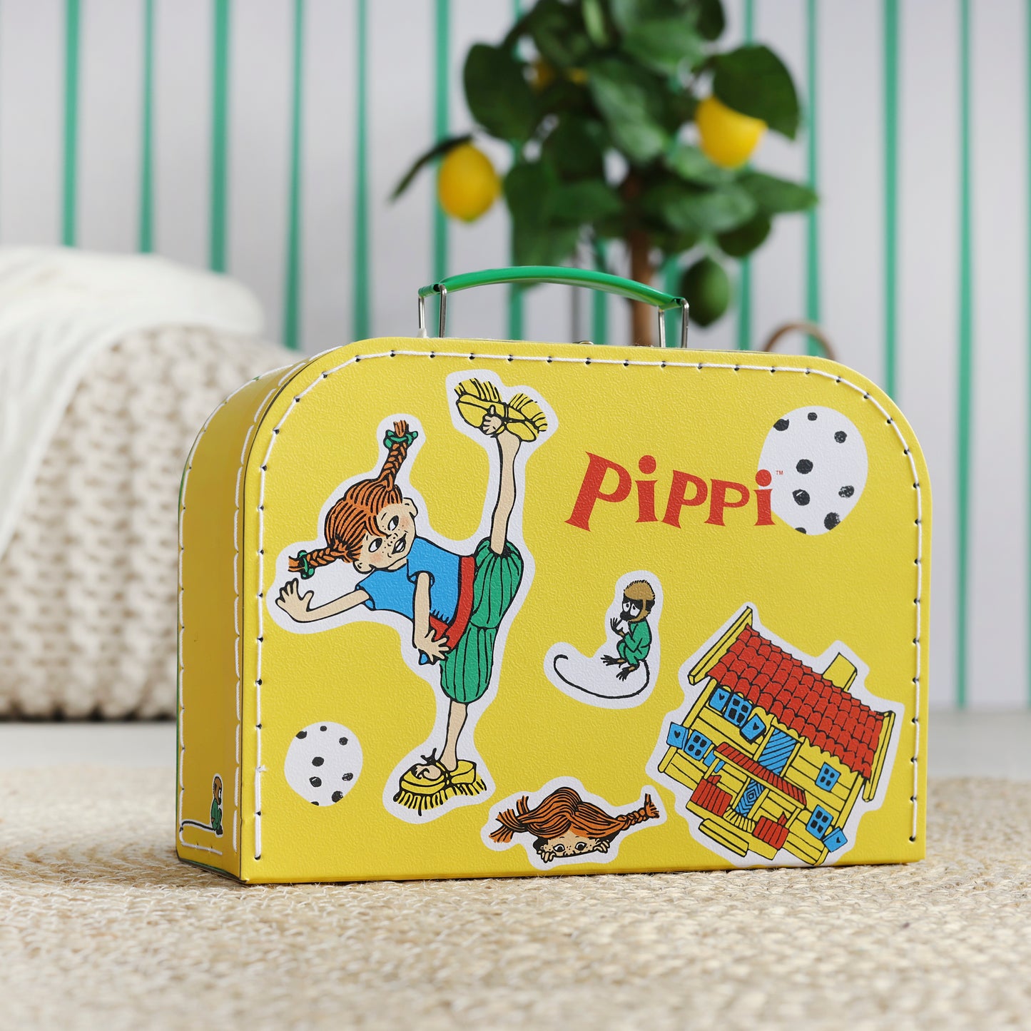 Pippi - Kindertasche Pappkoffer in gelb - 25 cm