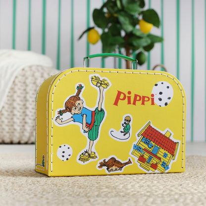 Pippi - Kindertasche Pappkoffer in gelb - 25 cm