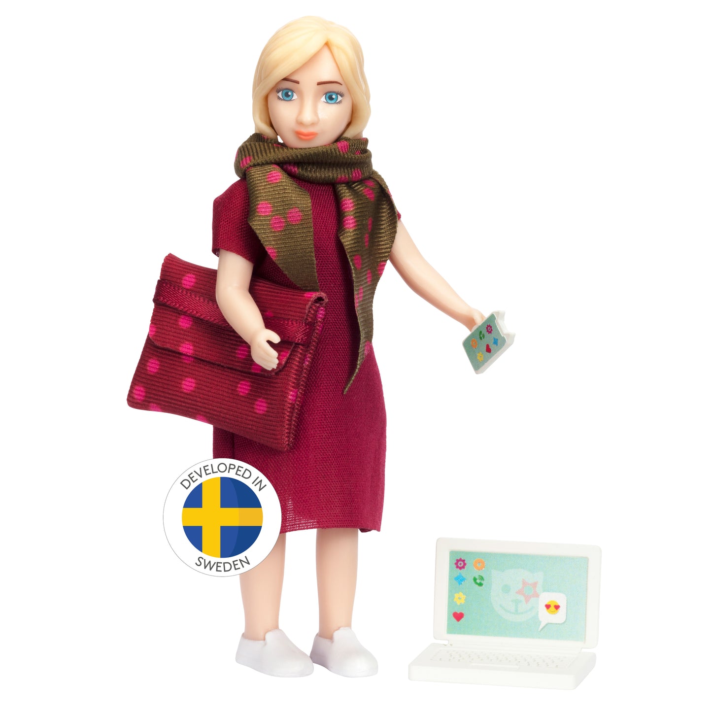 Lundby Puppenhauspuppe mit Laptop