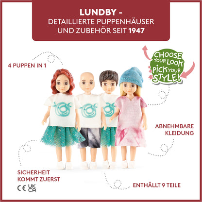 Lundby Puppenhauspuppe kreativ- mit 3 Frisuren und Kleidungsstücken