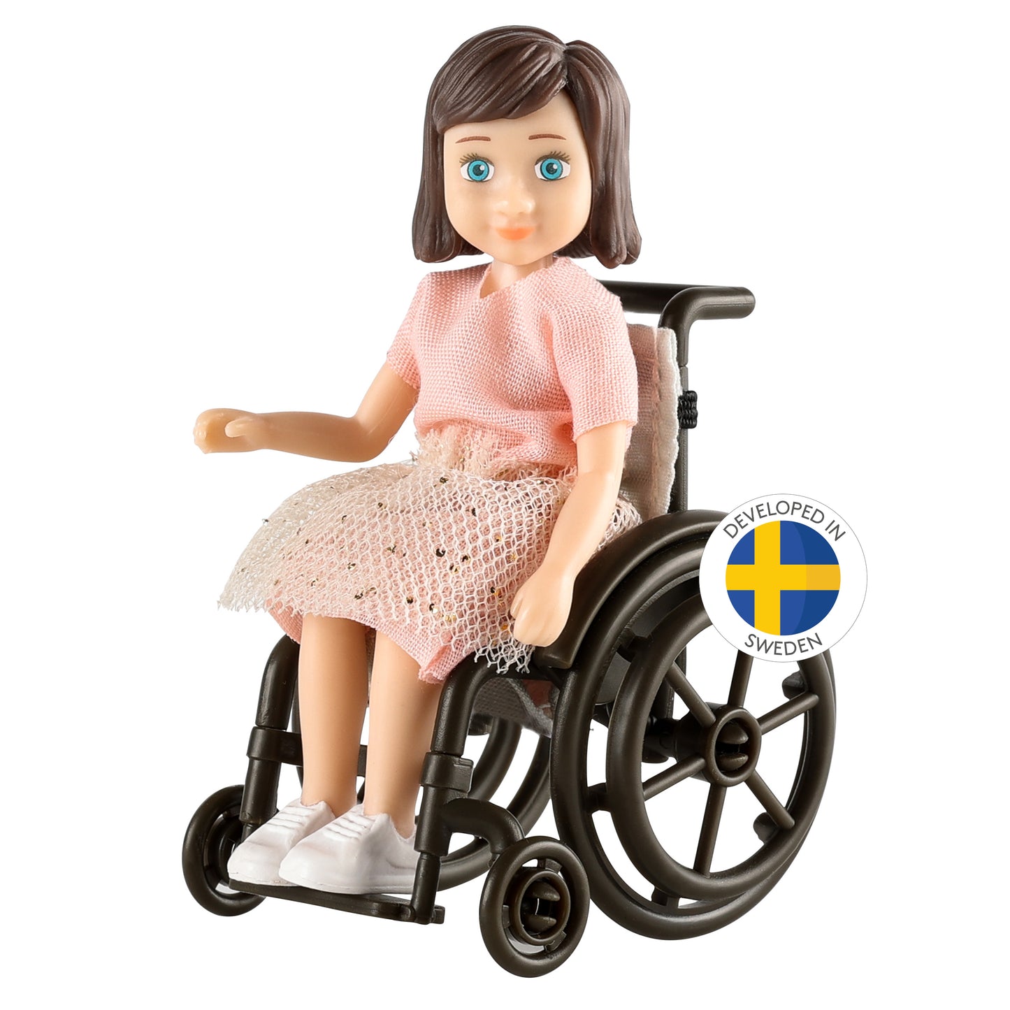 Lundby Puppenhauspuppe mit Rollstuhl