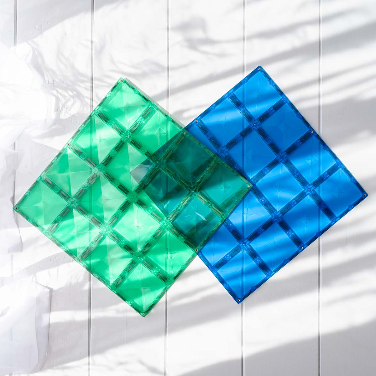 CONNETIX® Rainbow Blue & Green Base Plate 2-teilig