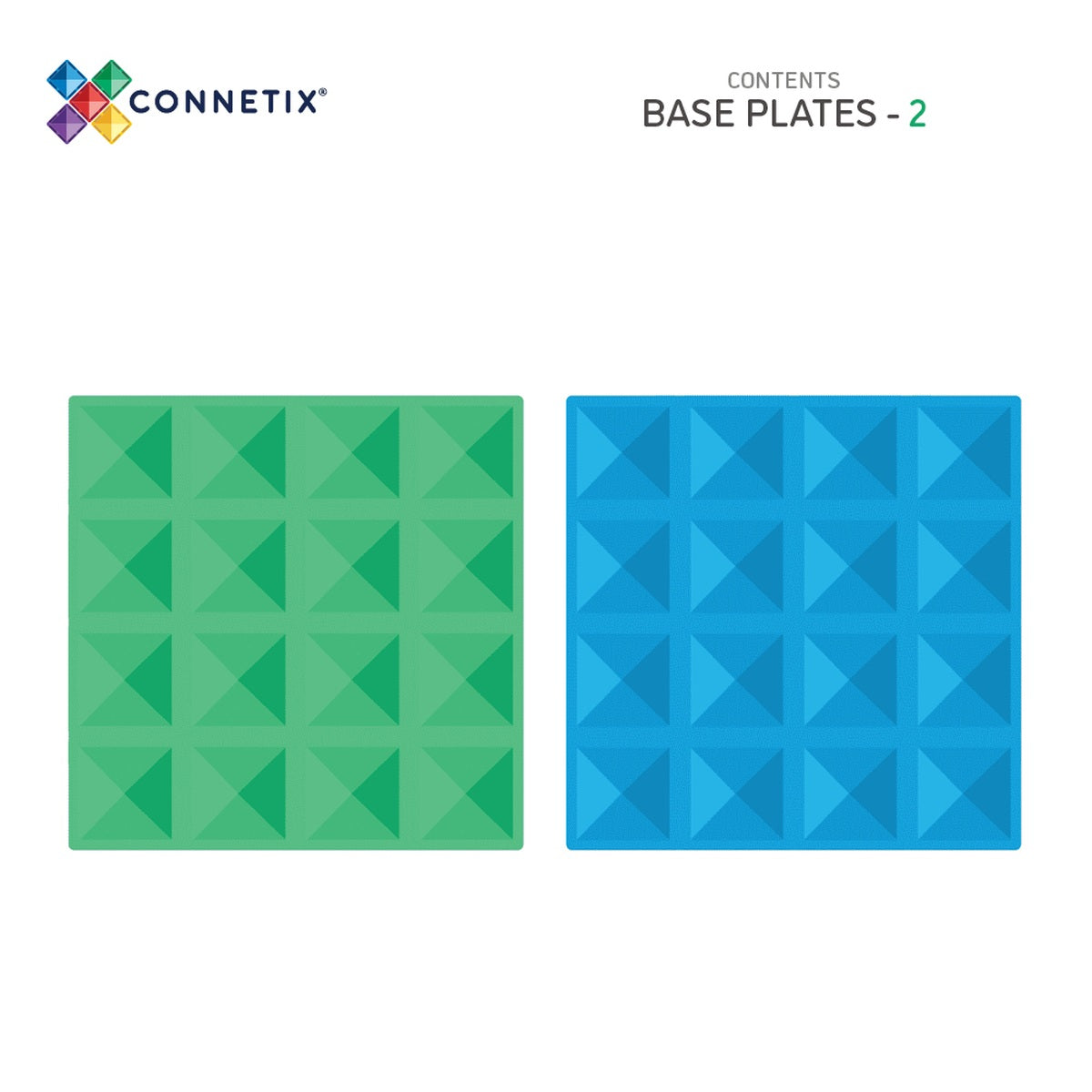 CONNETIX® Rainbow Blue & Green Base Plate 2-teilig