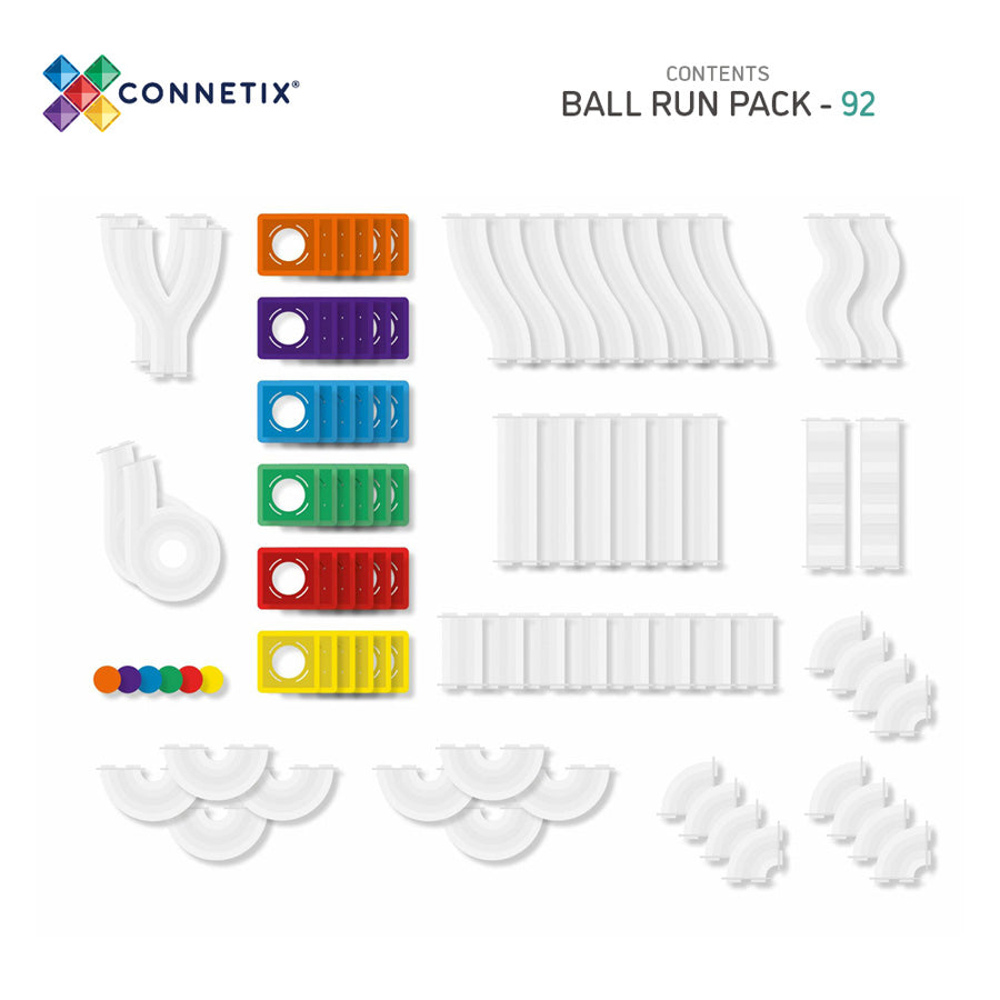 CONNETIX® Rainbow Ball Run Pack 92-teilig