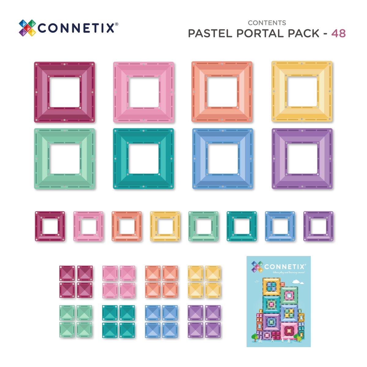 CONNETIX® Pastel Portal Pack 48-teilig