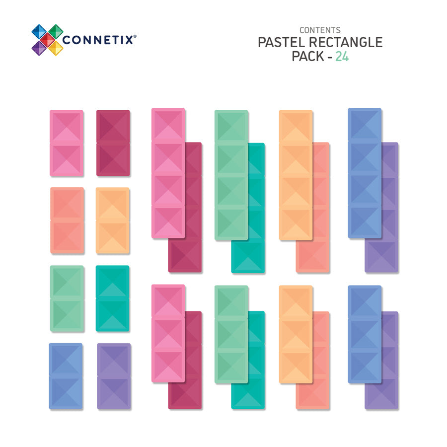 CONNETIX® Pastel Rectangle Pack 24-teilig