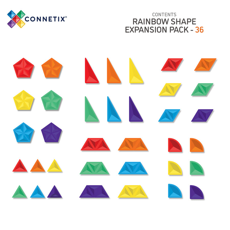 CONNETIX® Rainbow Shape Expansion Pack 36-teilig
