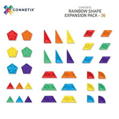CONNETIX® Rainbow Shape Expansion Pack 36-teilig
