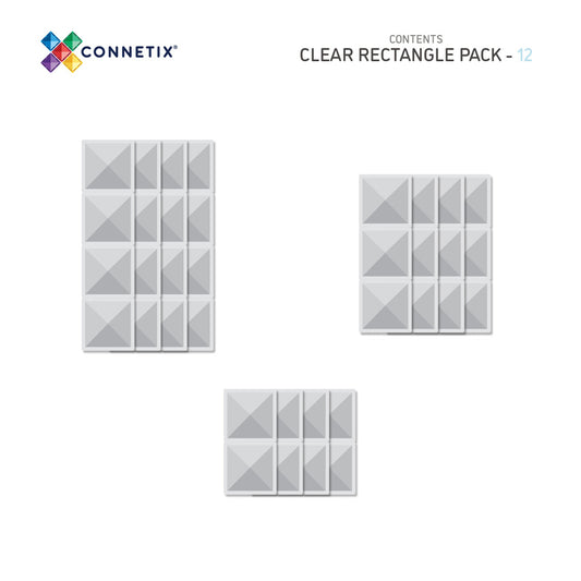 CONNETIX® Clear Rectangle Pack 12-teilig