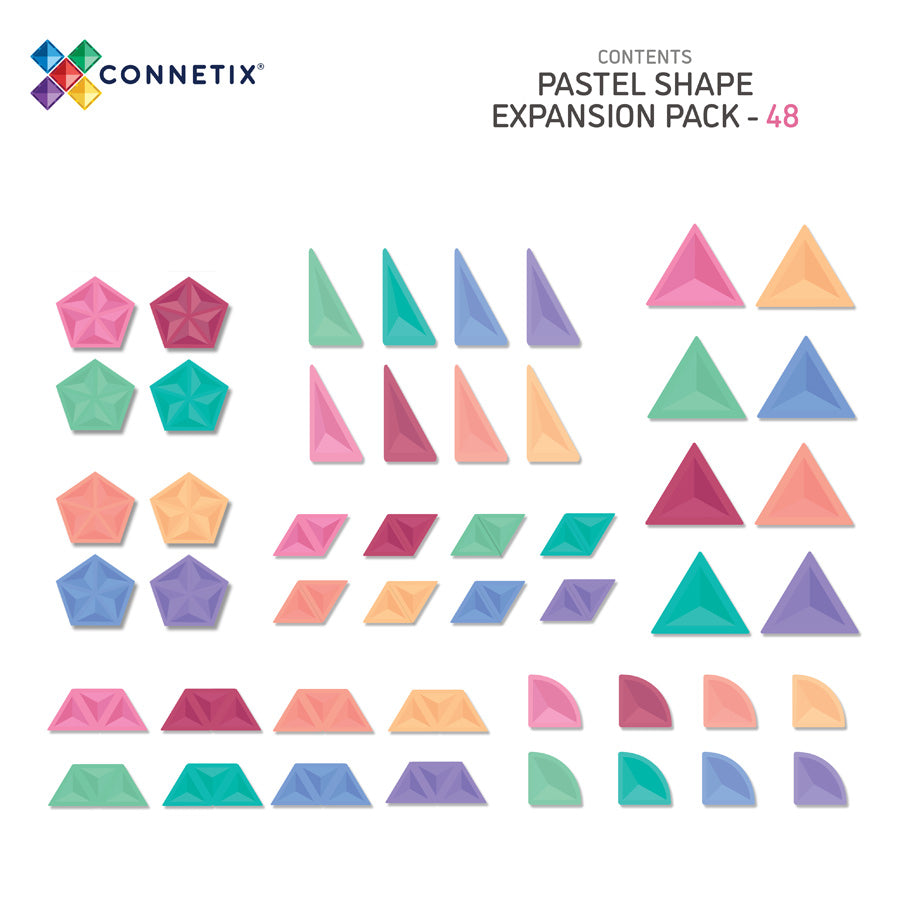 CONNETIX® Pastel Shape Expansion Set 48-teilig