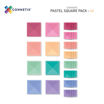 CONNETIX® Pastel Square Pack 40-teilig