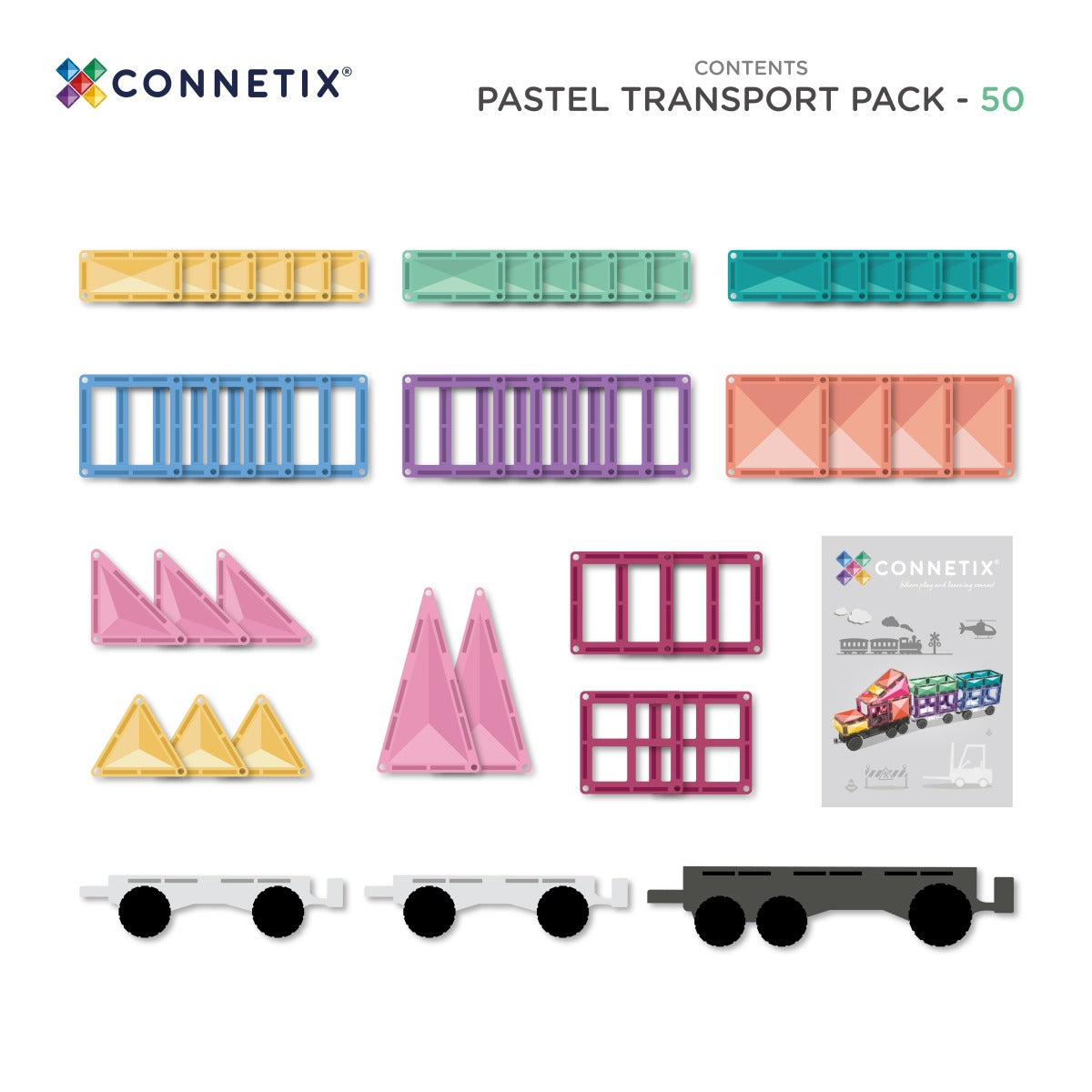 CONNETIX® Pastel Transport Pack 50-teilig