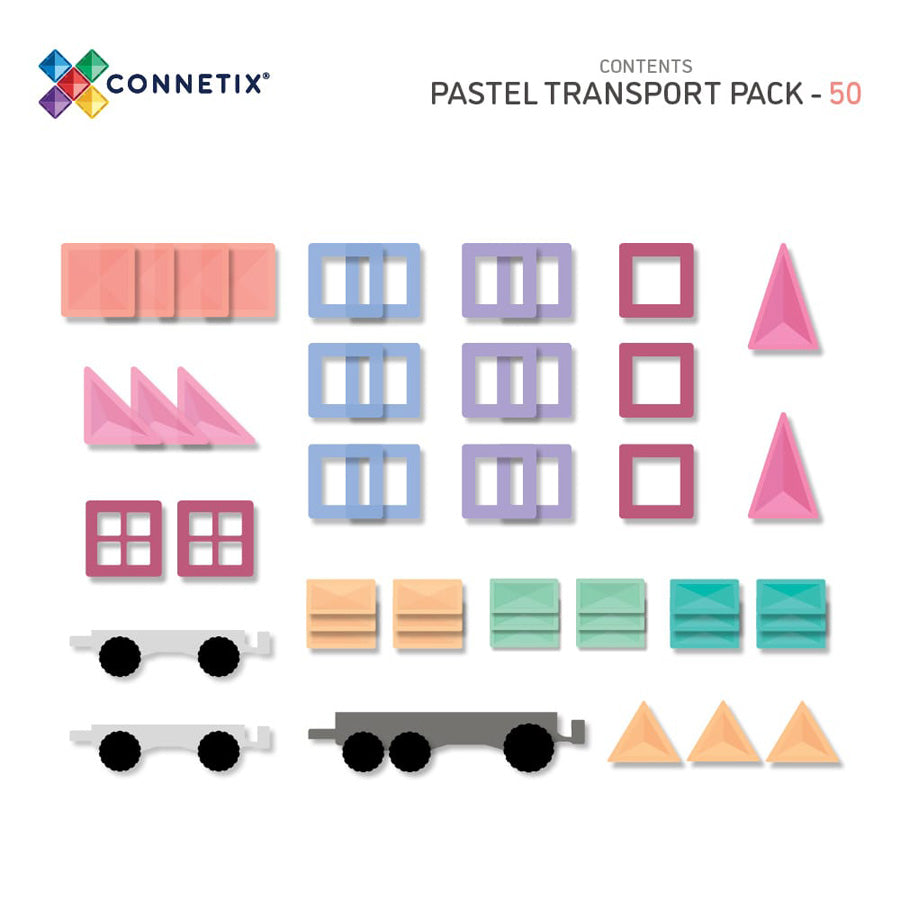 CONNETIX® Pastel Transport Pack 50-teilig