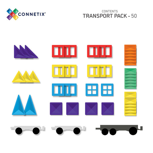 CONNETIX® Rainbow Transport Pack 50-teilig