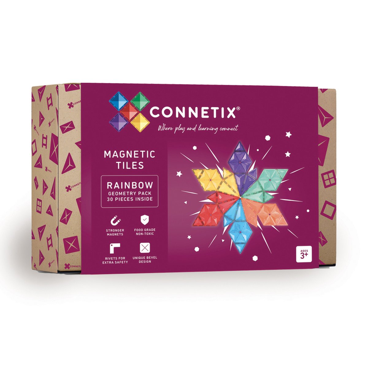 CONNETIX® Rainbow Geometry Pack 30-teilig