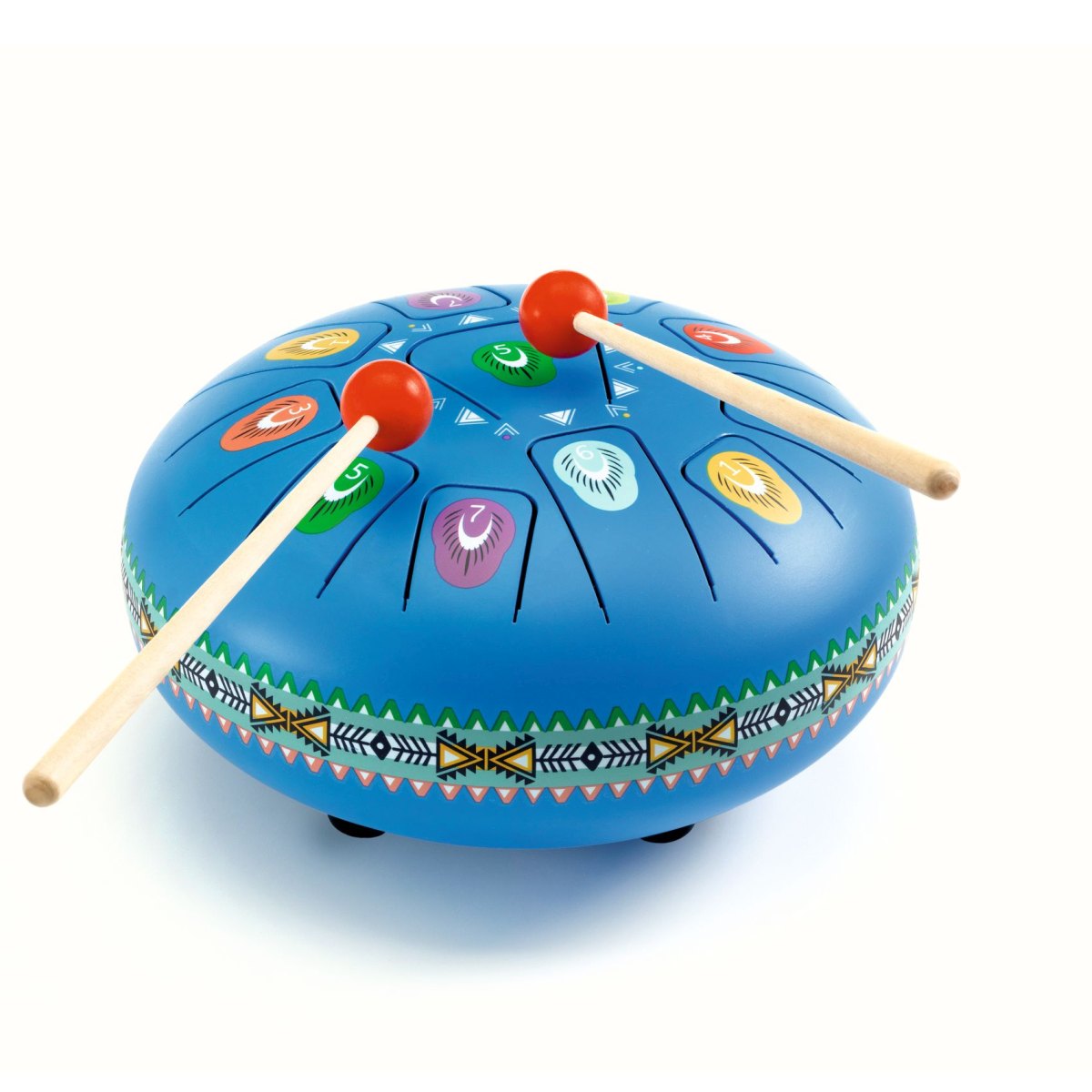 Animambo große Zungentrommel blau von Djeco (Ø 20 cm)