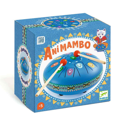 Animambo große Zungentrommel blau von Djeco (Ø 20 cm)