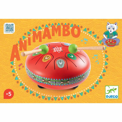 Animambo Zungentrommel rot von Djeco (Ø 16 cm)