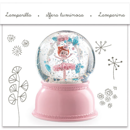 DJECO Nachtlicht Schneekugel Ballerina