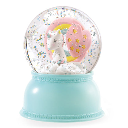 DJECO Nachtlicht Schneekugel Einhorn