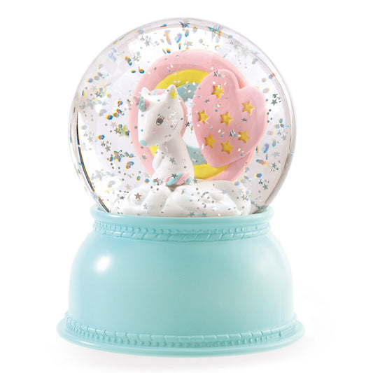 DJECO Nachtlicht Schneekugel Einhorn