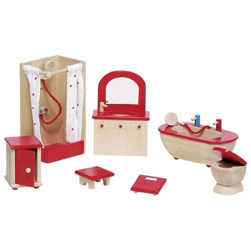 goki Puppenhausmöbel - Badezimmer im Landhausstil