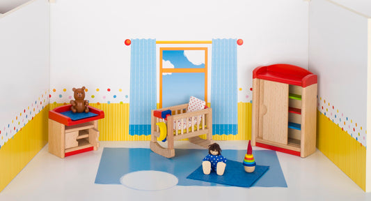 goki Puppenhausmöbel - modernes Kinderzimmer