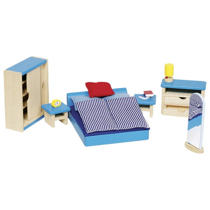 goki Puppenhausmöbel - modernes Schlafzimmer