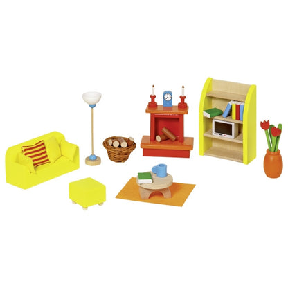 goki Puppenhausmöbel - modernes Wohnzimmer