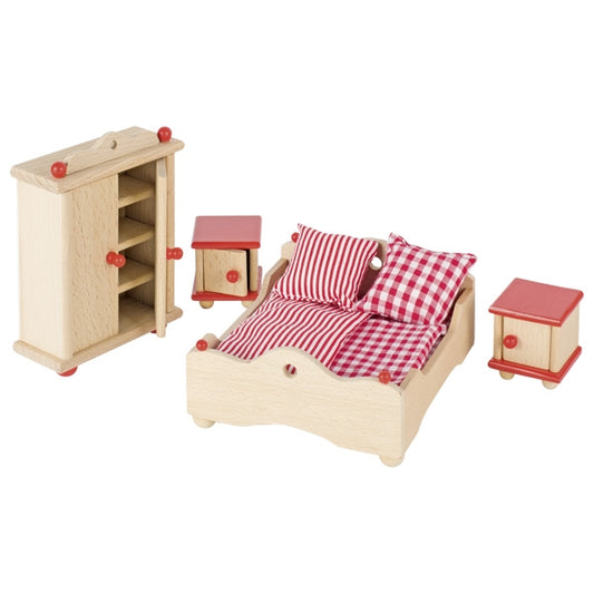 goki Puppenhausmöbel - Schlafzimmer im Landhausstil
