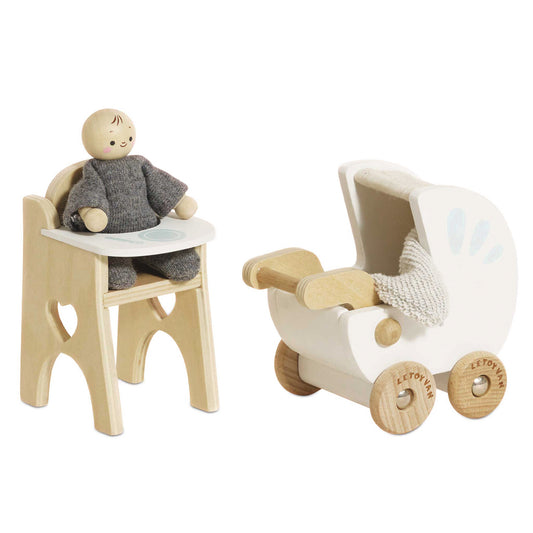Le Toy Van Kleinkind mit Ausstattung für das Puppenhaus