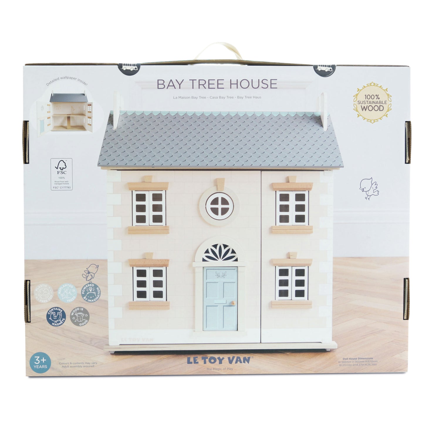 Le Toy Van Puppenhaus - Bay Tree House Puppenhaus (neues Design)